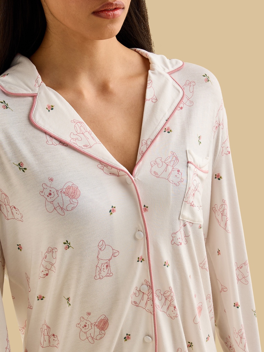 Winnie The Pooh Print Pyjama Set