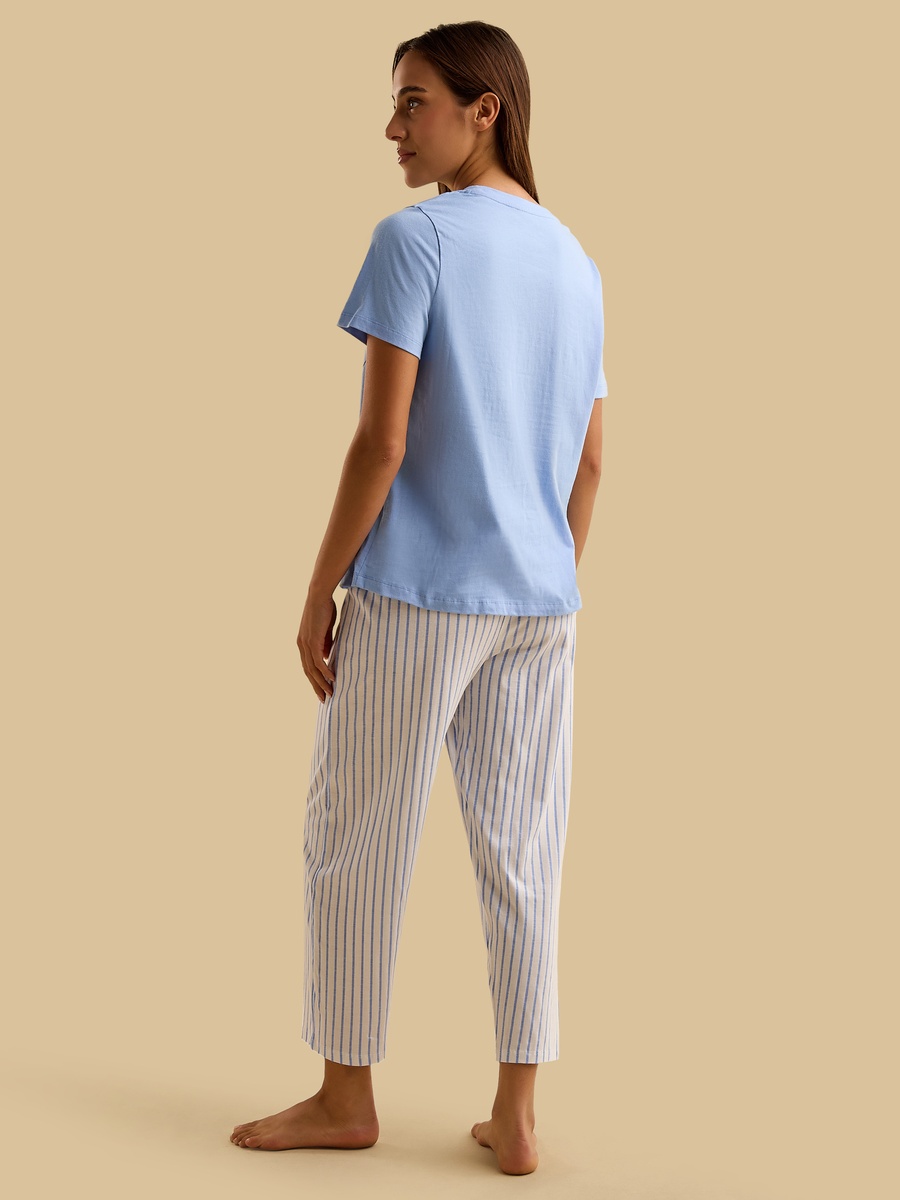 Winnie The Pooh Print Cotton Pyjama Set