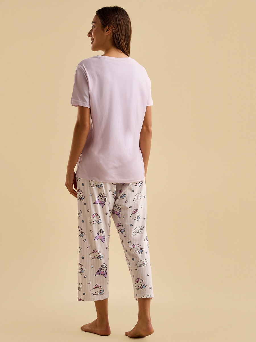 Hello Kitty and Friends Print Cotton Pyjama Set