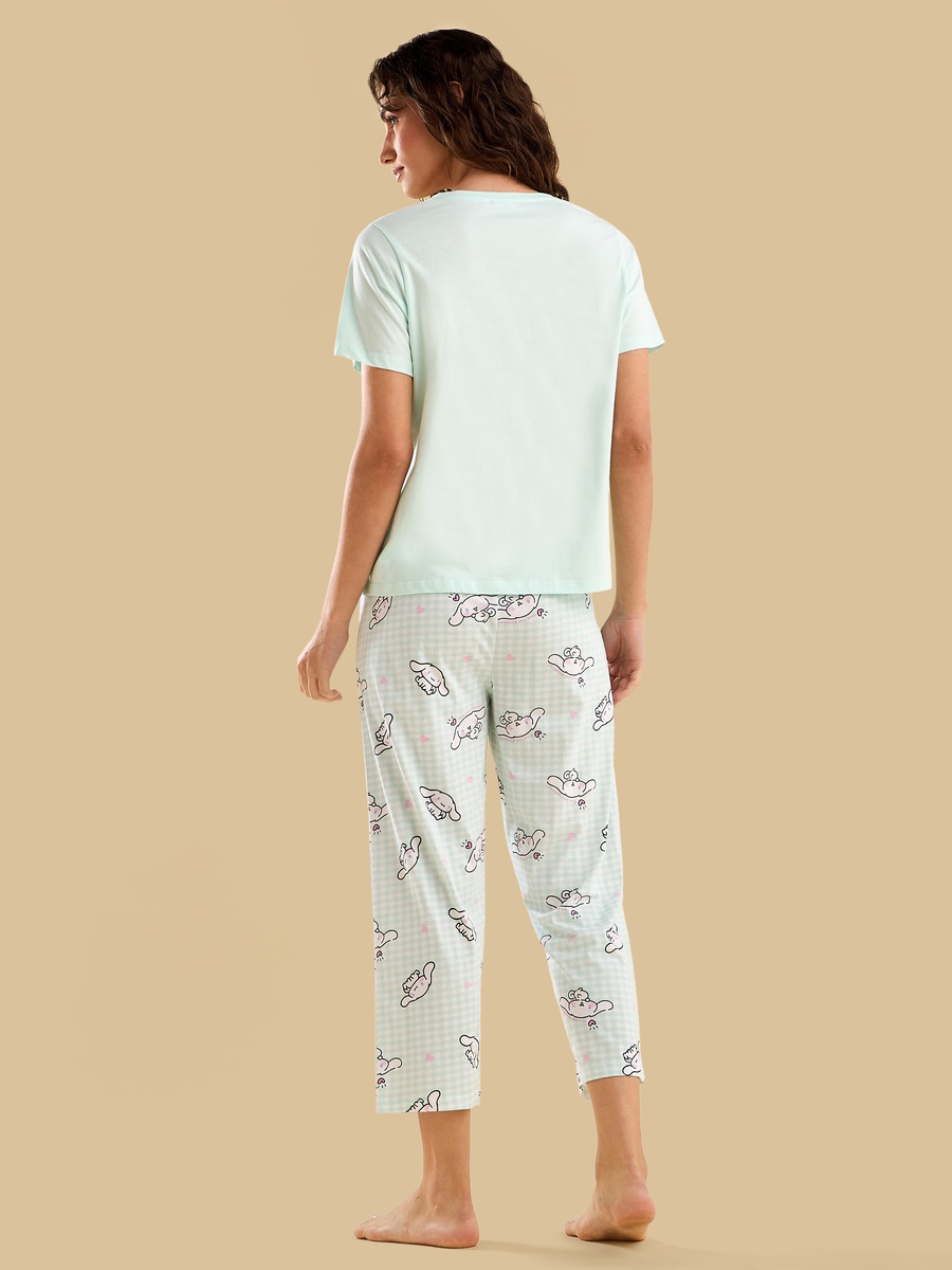 Cinamonroll Placement Print T-Shirt and Long Pyjama Set