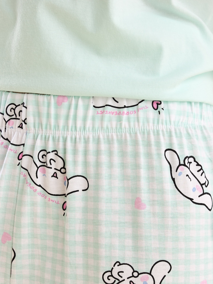 Cinamonroll Placement Print T-Shirt and Long Pyjama Set