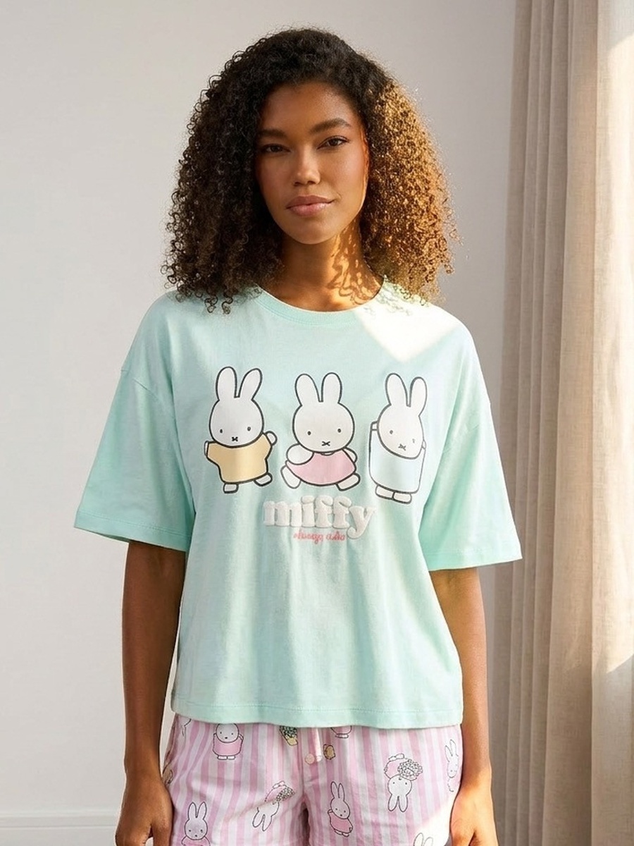 Miffy Print Cotton Shorts Set