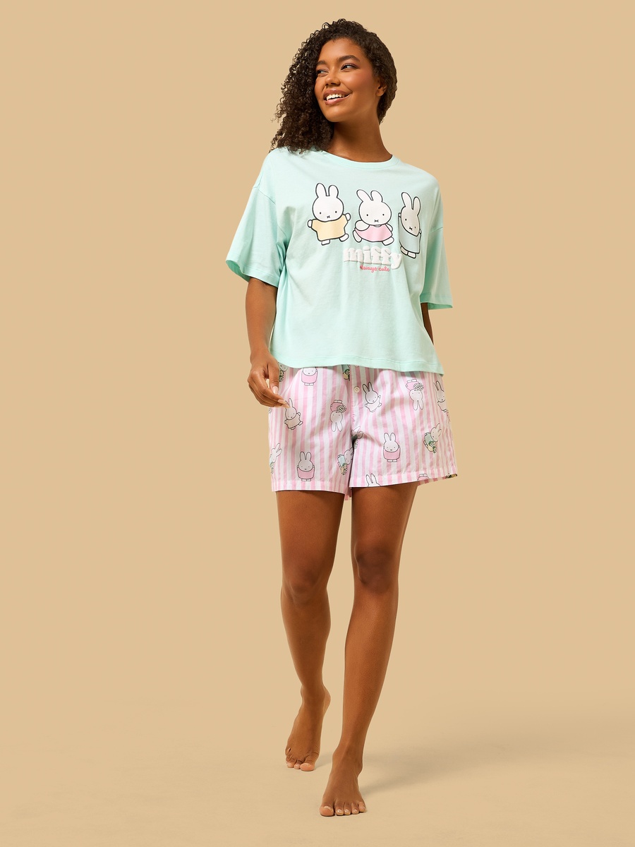 Miffy Print Cotton Shorts Set