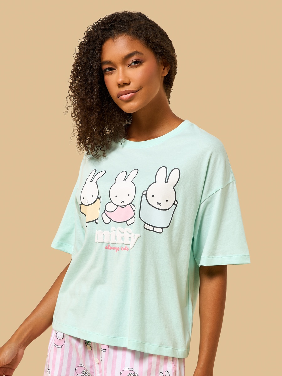 Miffy Print Cotton Shorts Set