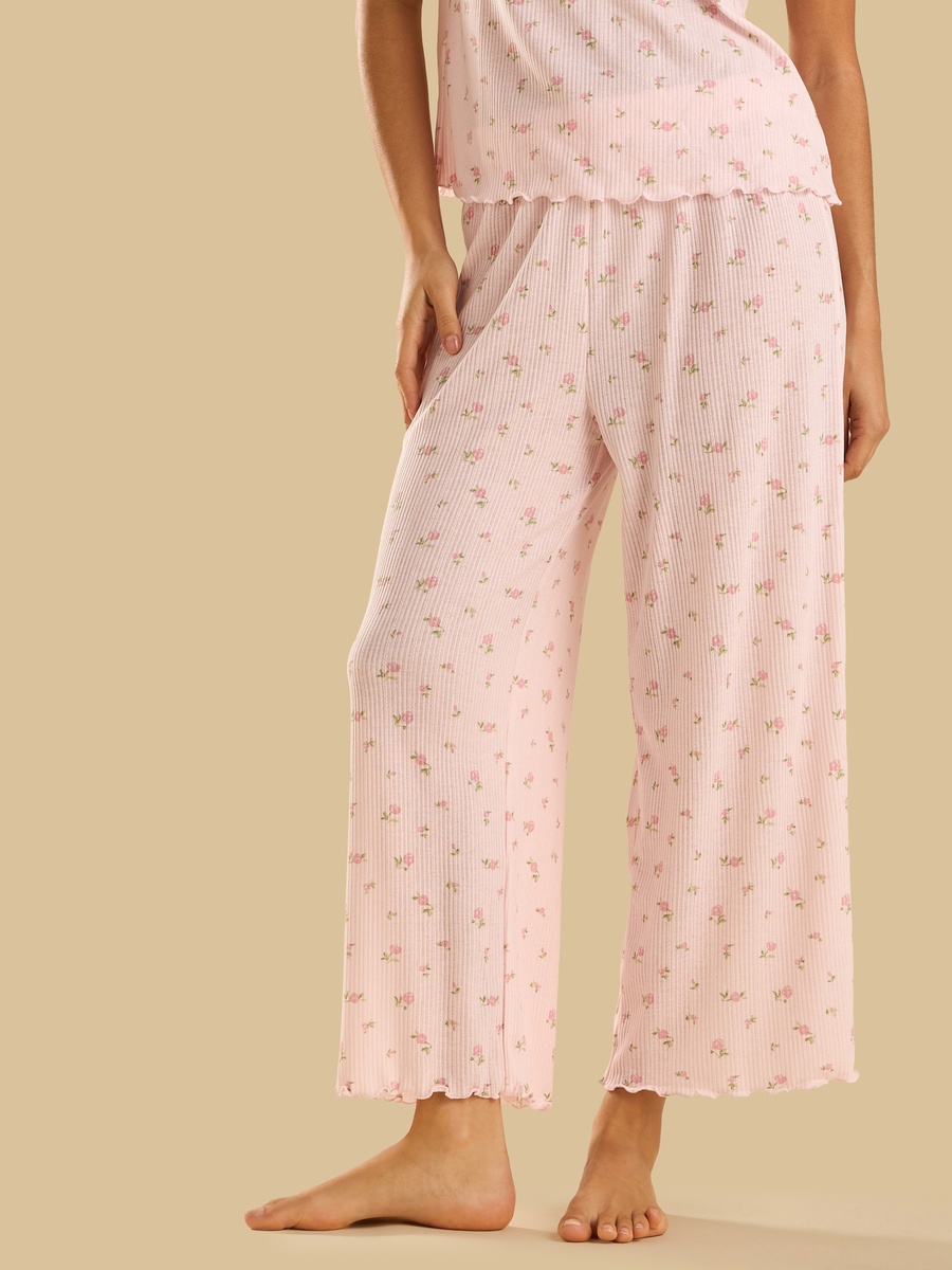 Floral Print Pointelle Pyjama Set