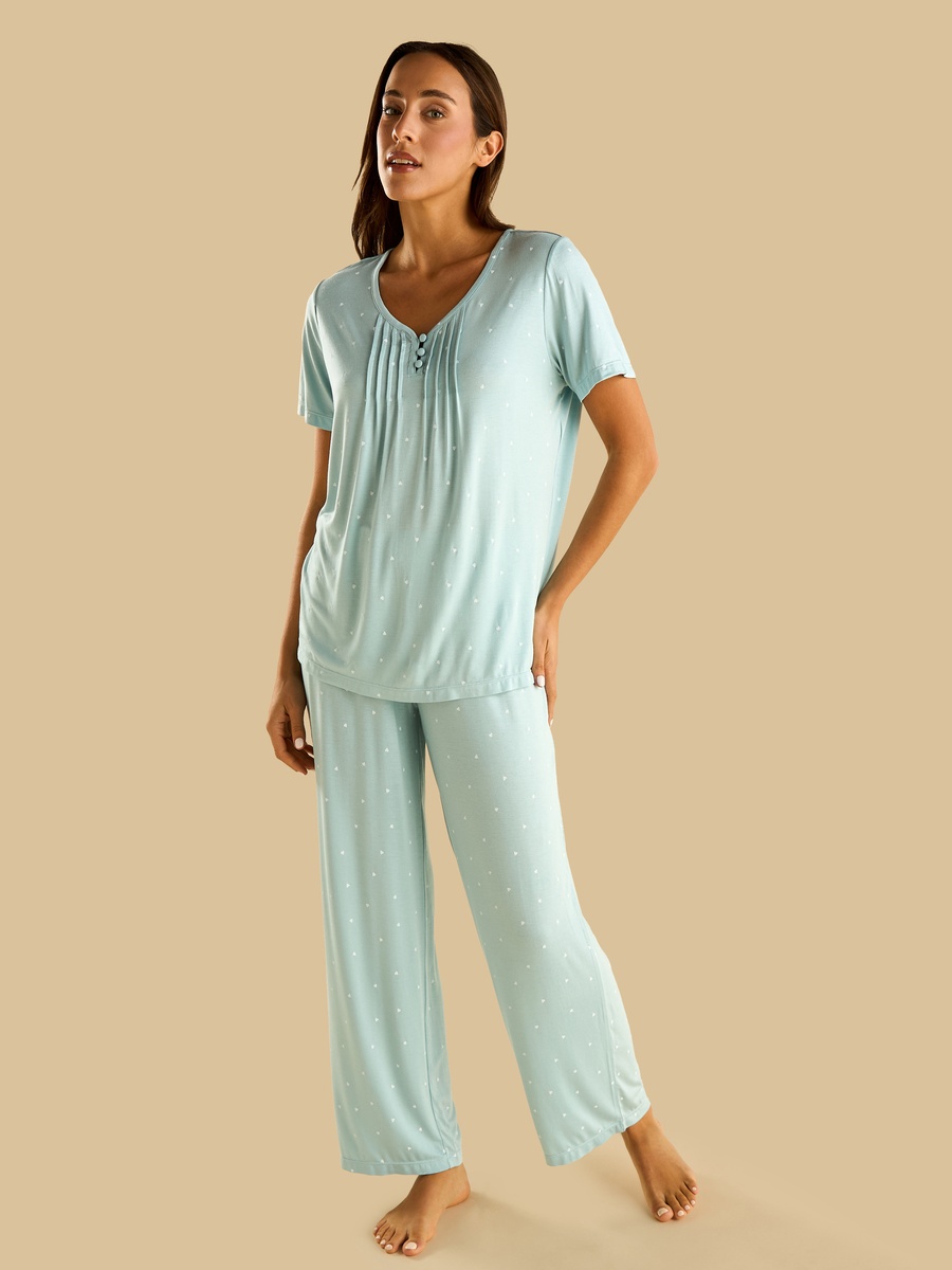 Heart Print Pyjama Set