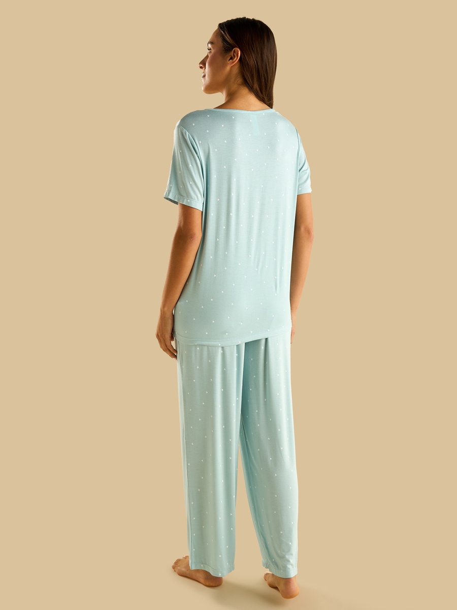 Heart Print Pyjama Set