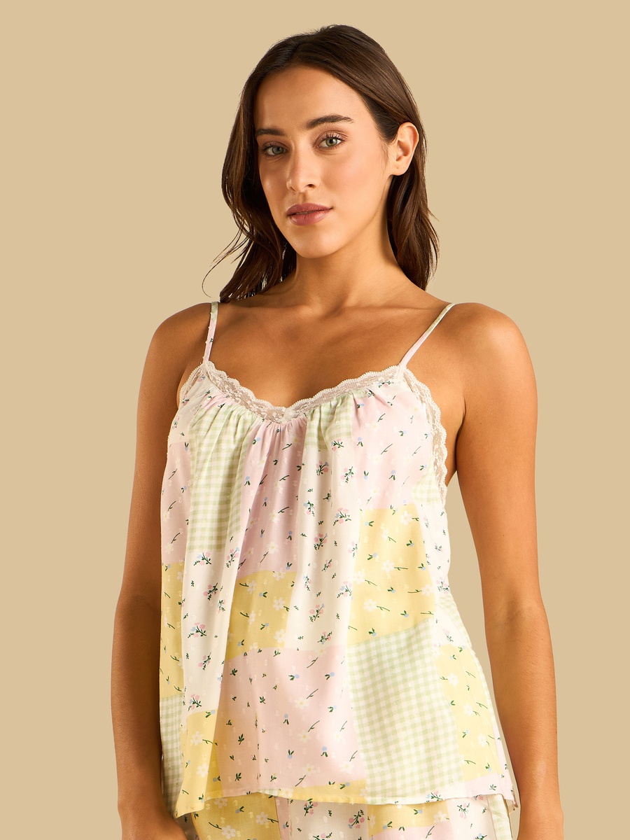 Patchwork Print Short Pyjama Set