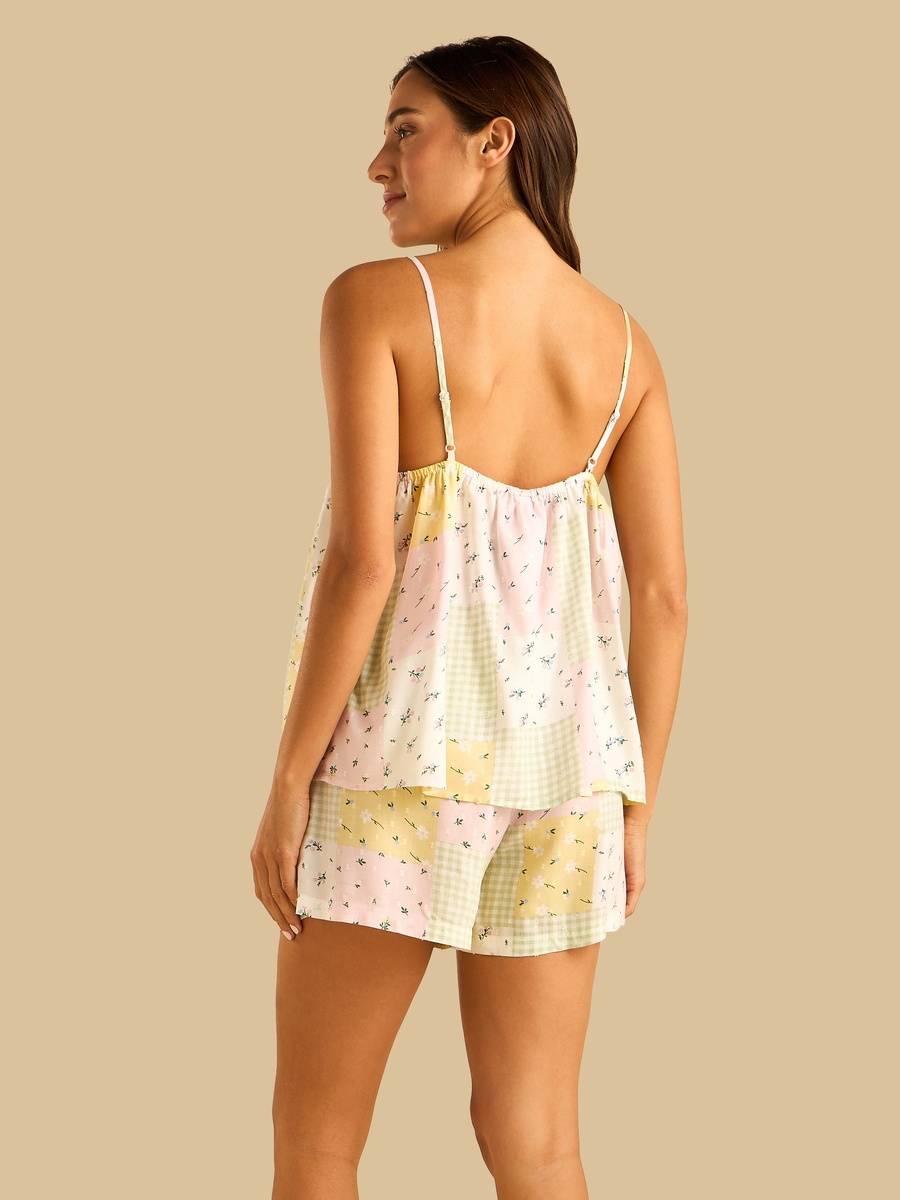 Patchwork Print Short Pyjama Set