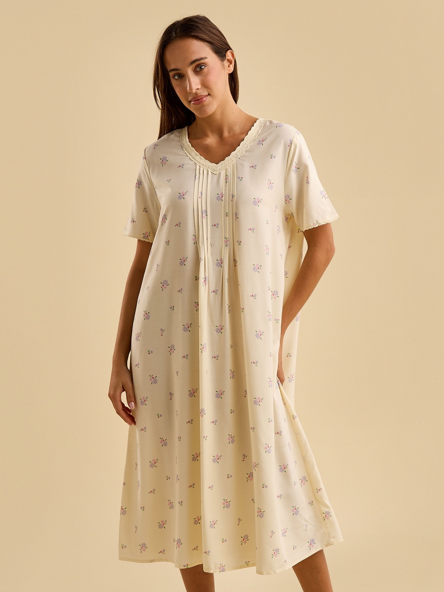 Floral Print Night Dress