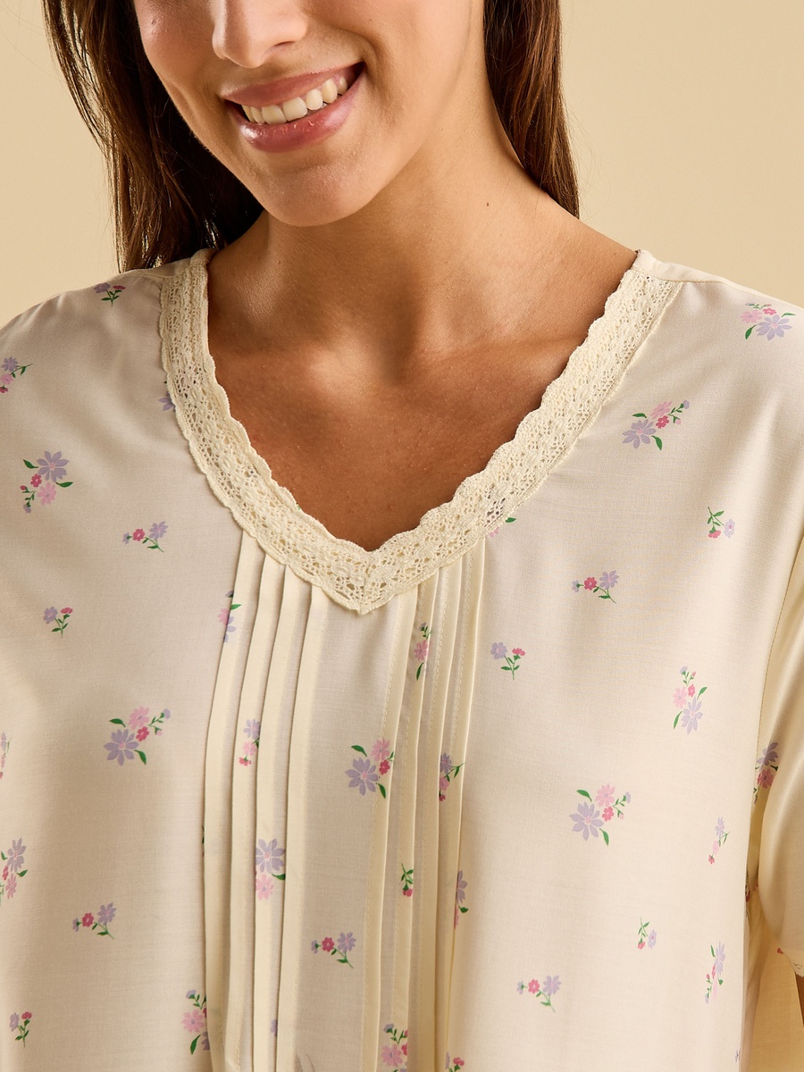 Floral Print Night Dress