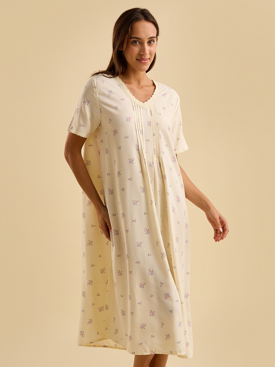 Floral Print Night Dress