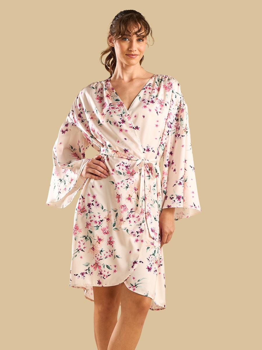 Floral Print Night Robe