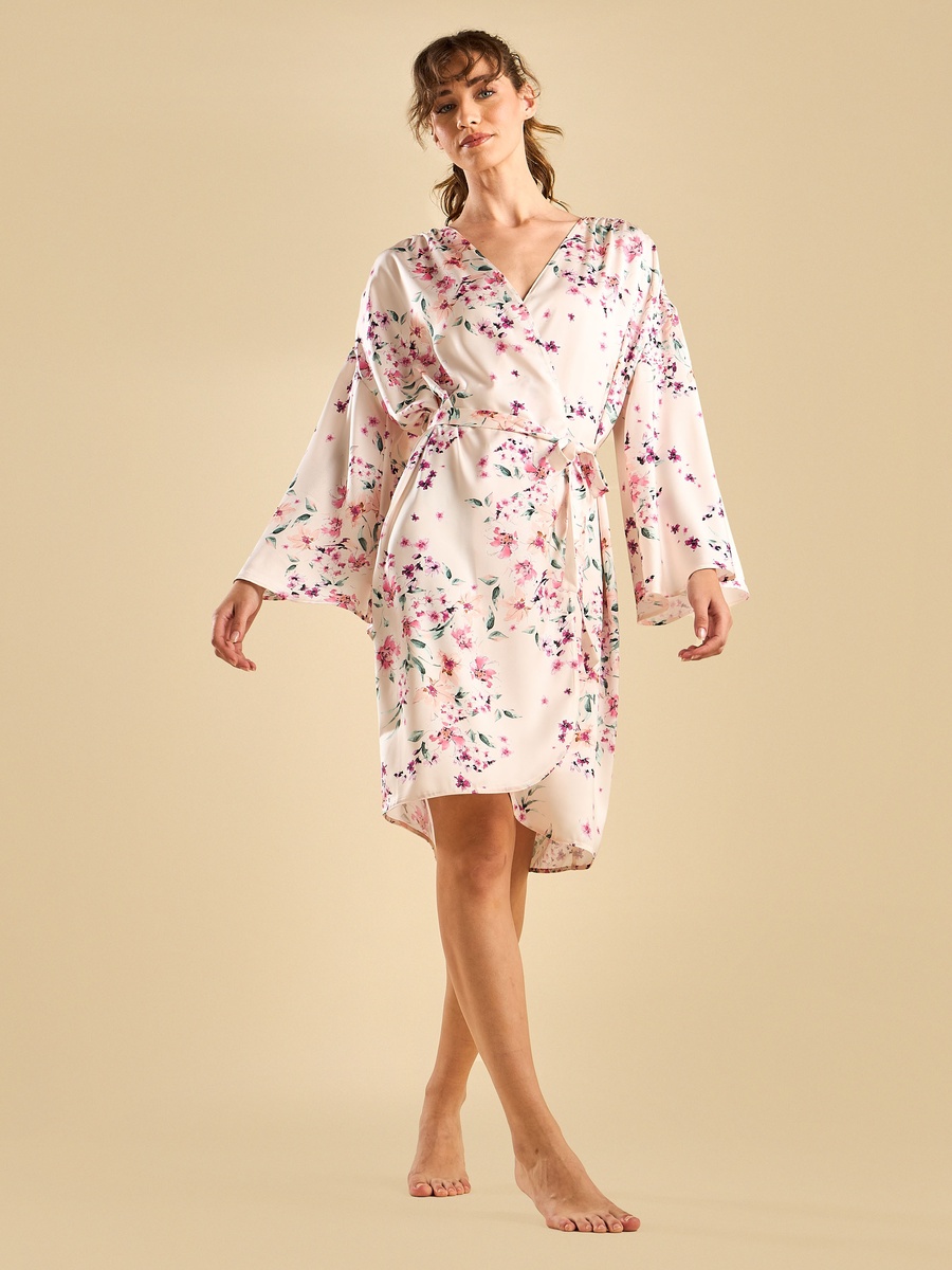 Floral Print Night Robe