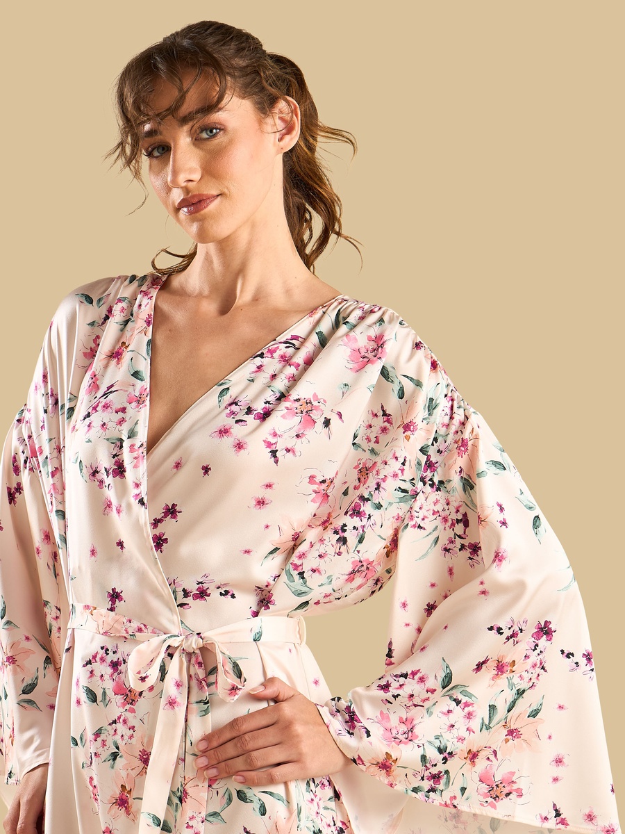 Floral Print Night Robe