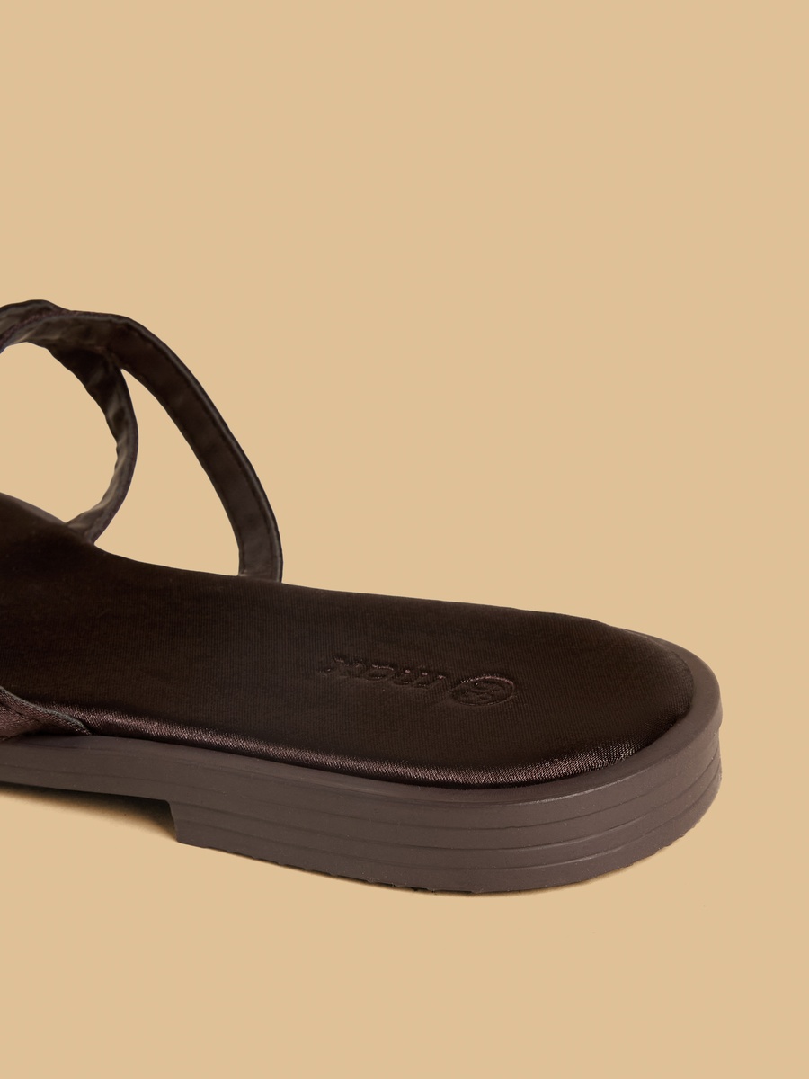 Metal Accent Slip-On Sandals