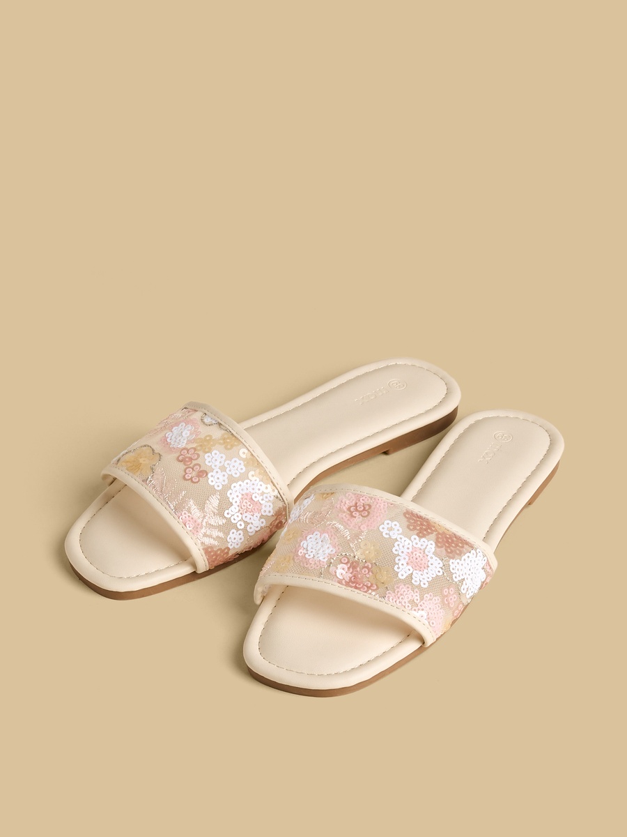 Embellished Slip-On Sandals