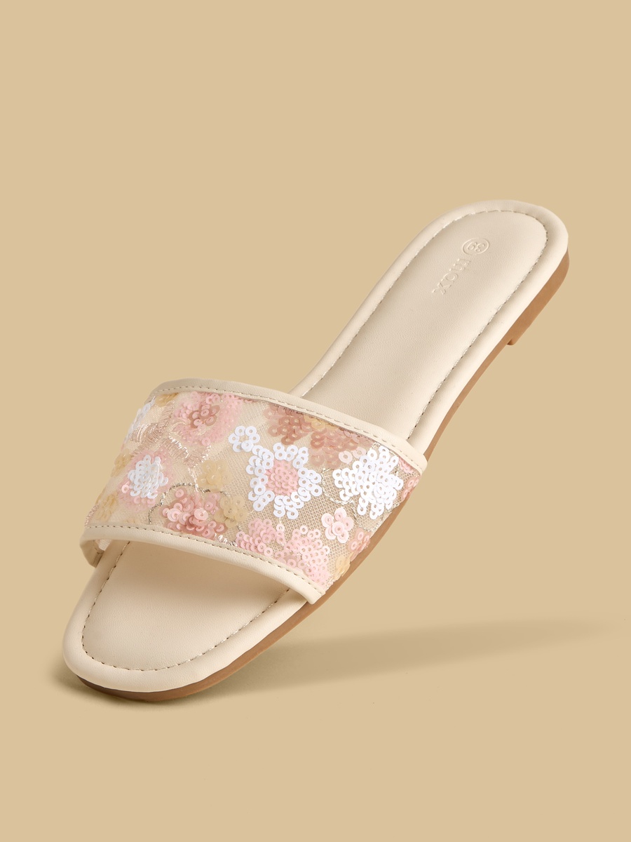 Embellished Slip-On Sandals