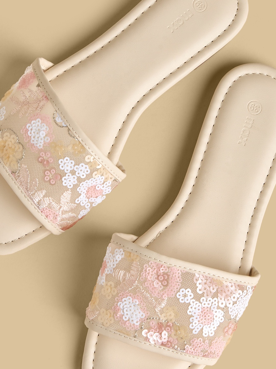 Embellished Slip-On Sandals