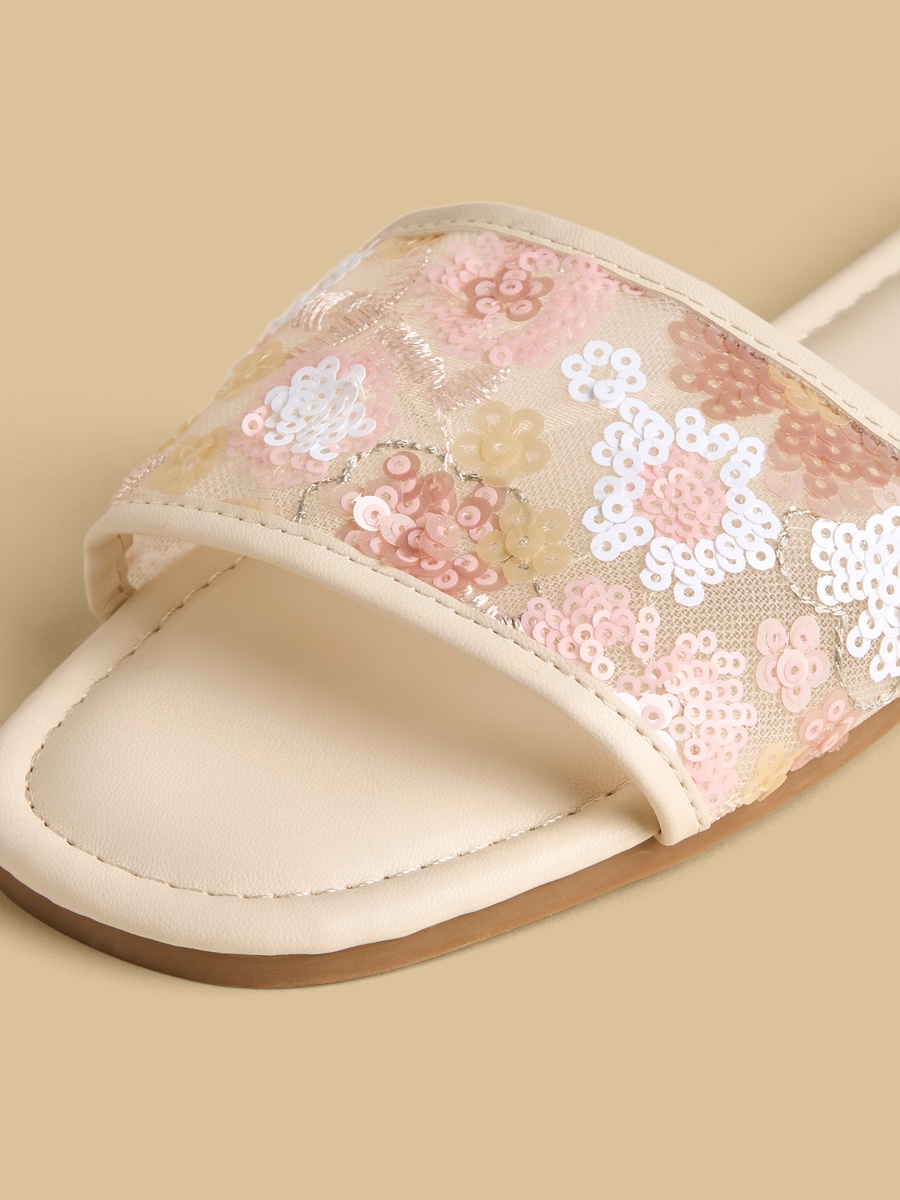 Embellished Slip-On Sandals