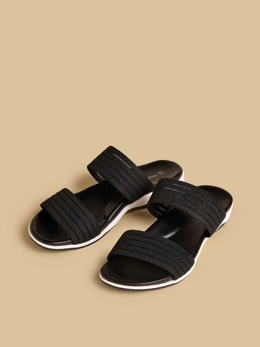 Textured Slip-On Comfort Sandals