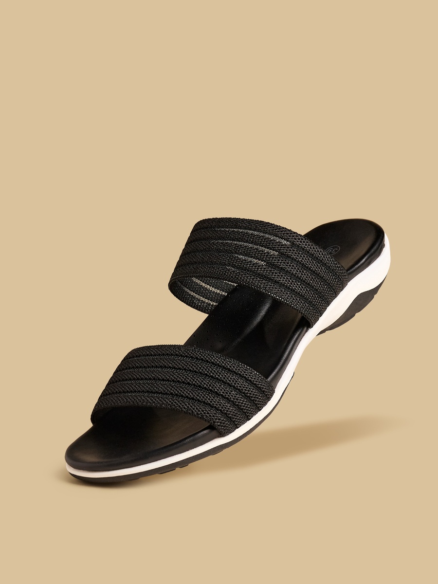 Textured Slip-On Comfort Sandals