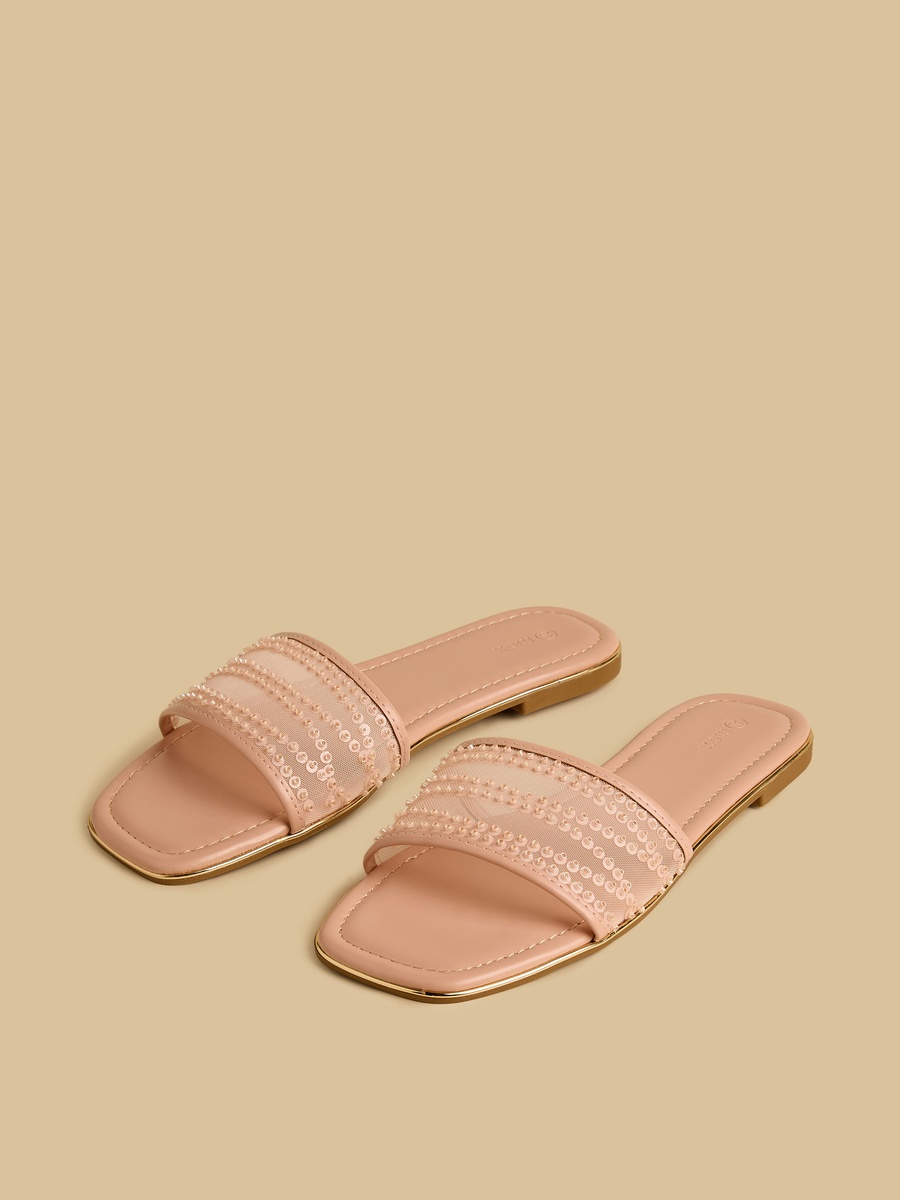 Embellished Slip-On Sandals
