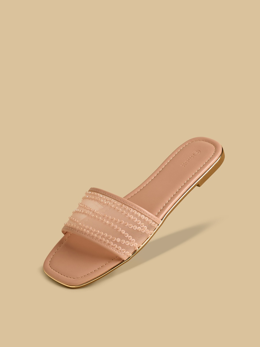 Embellished Slip-On Sandals