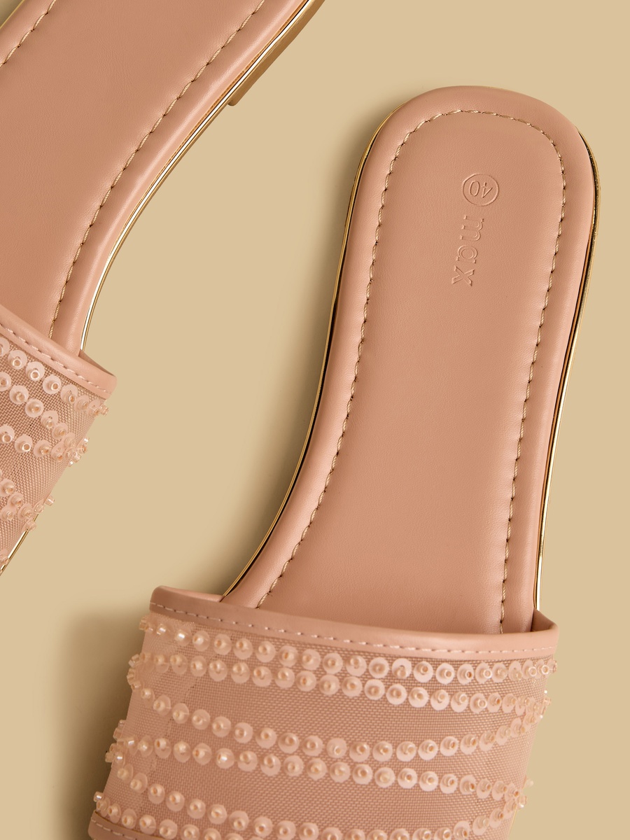 Embellished Slip-On Sandals