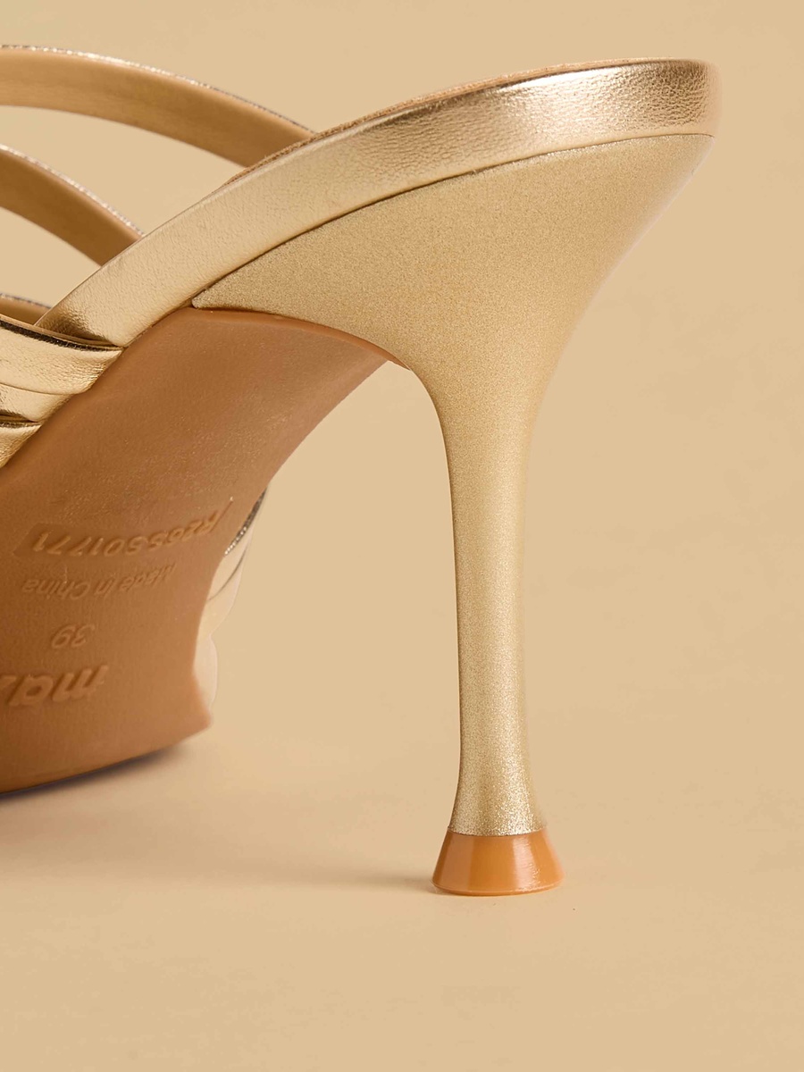 Textured Stiletto Heel Strap Sandals