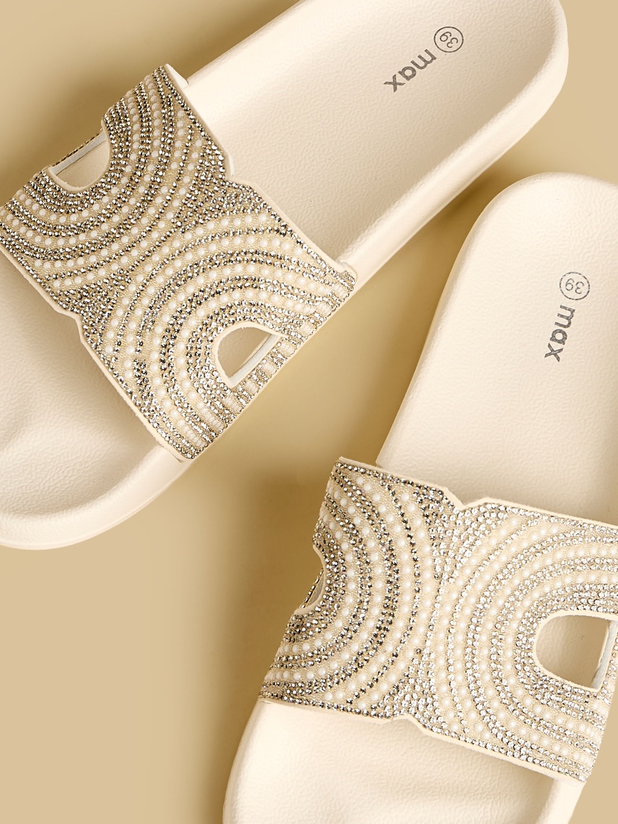 Embellished Beach Slippers