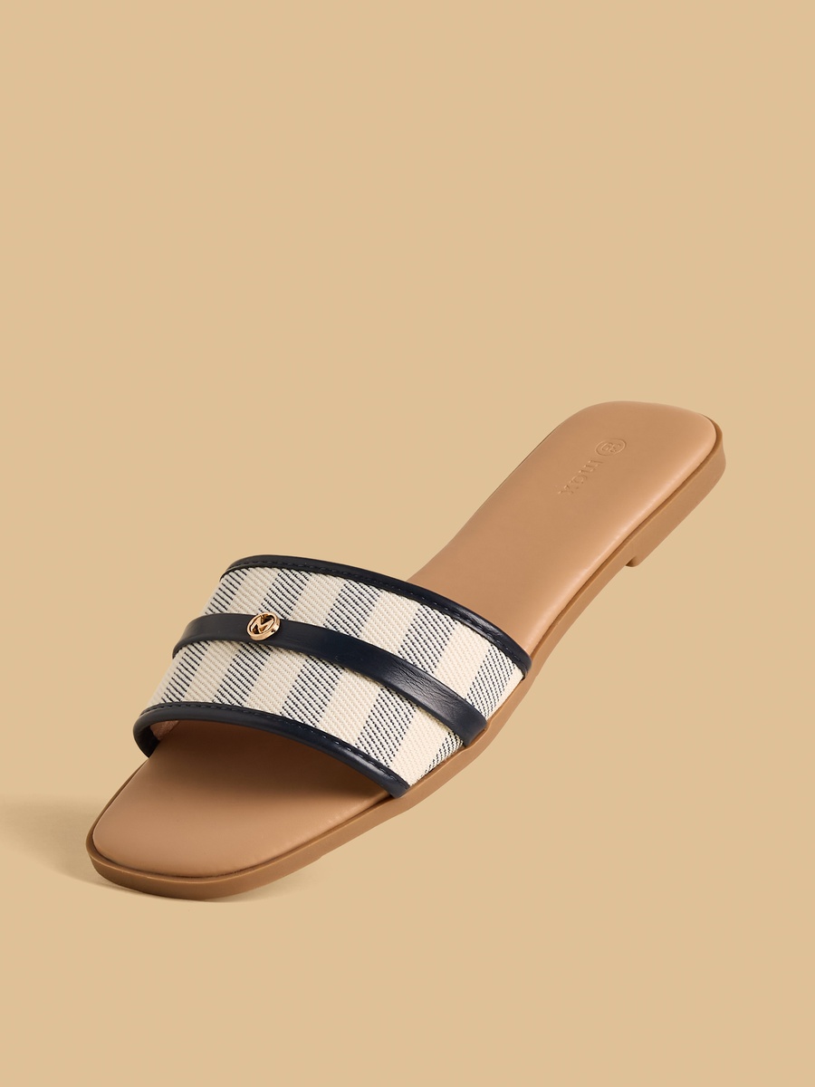 Striped Slide Sandals