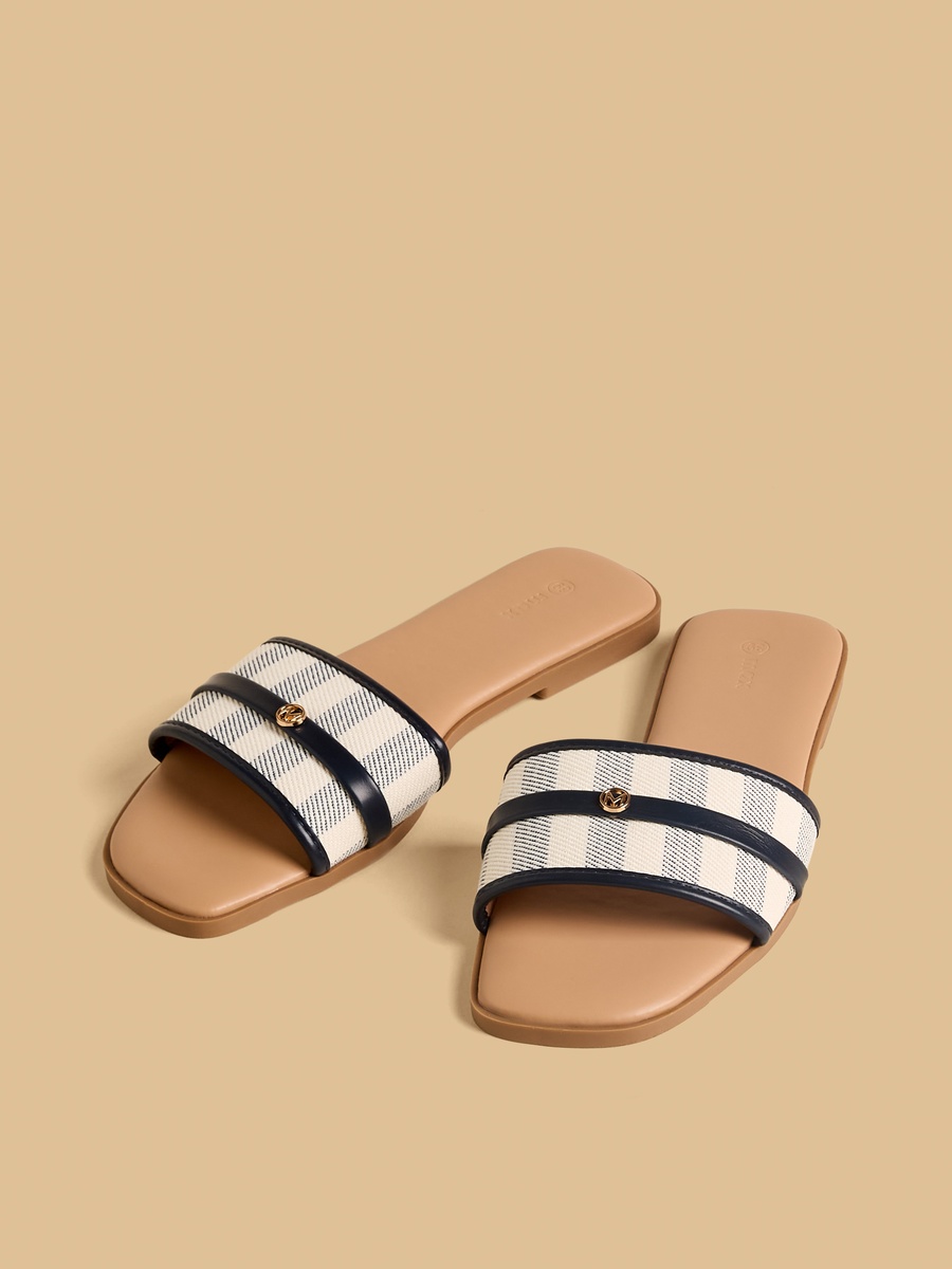 Striped Slide Sandals