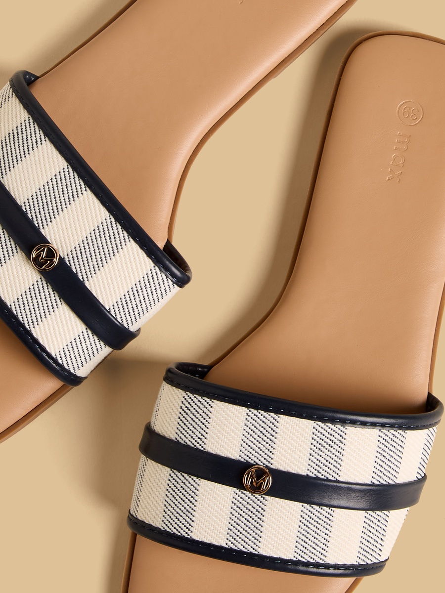 Striped Slide Sandals