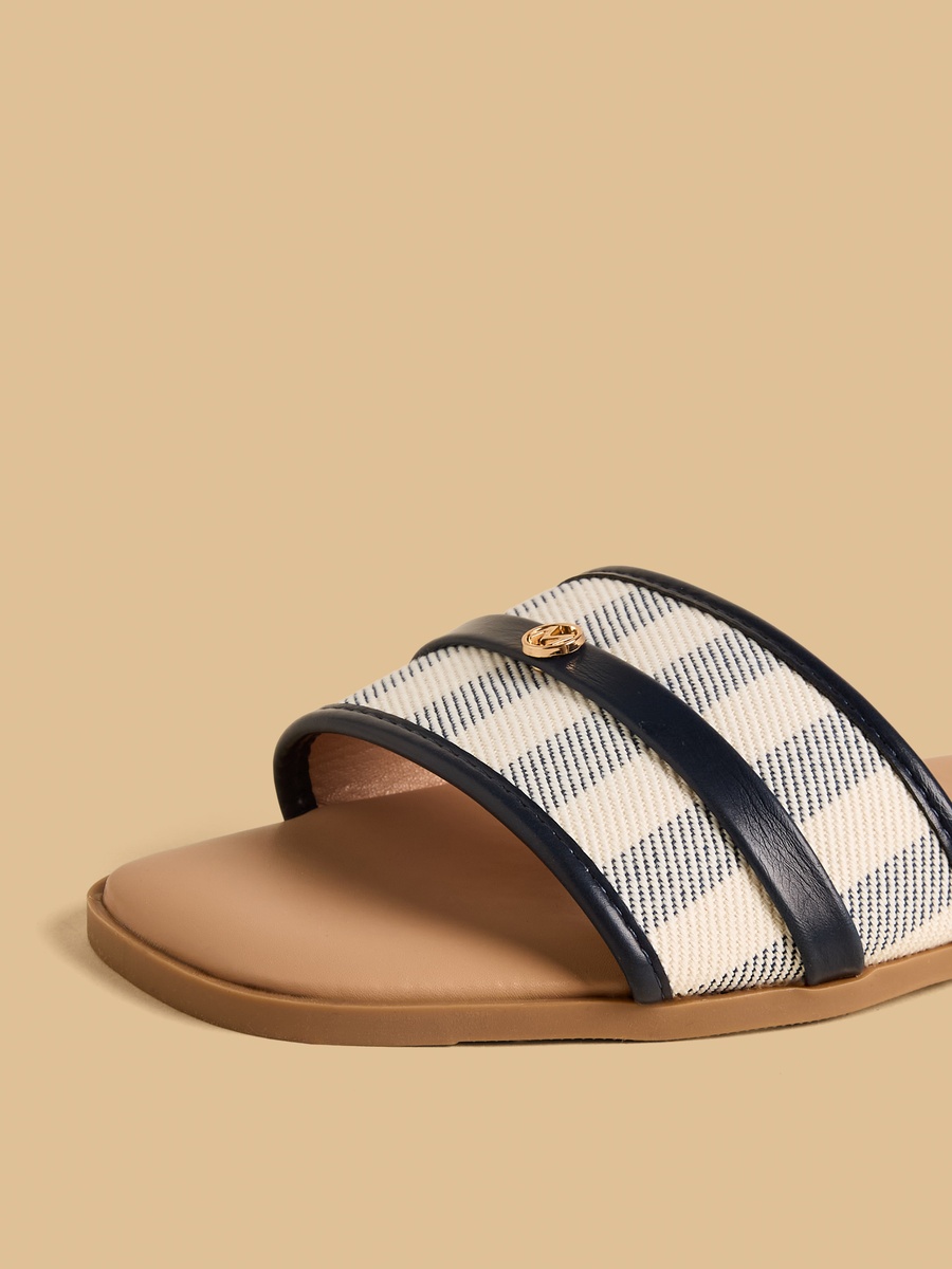 Striped Slide Sandals