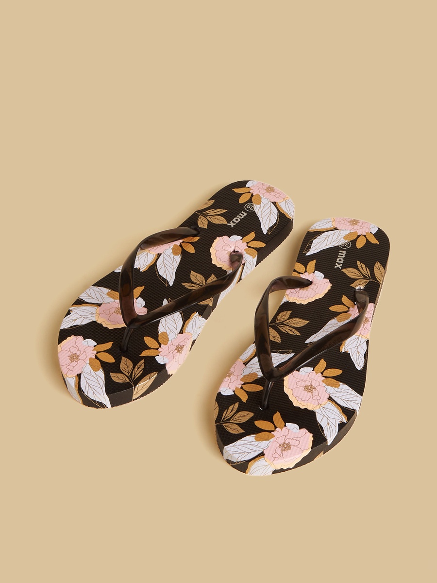 Floral Print Beach Slippers