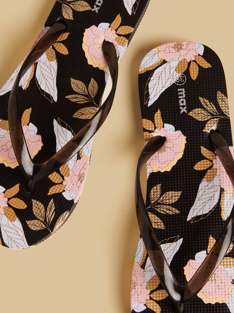 Floral Print Beach Slippers