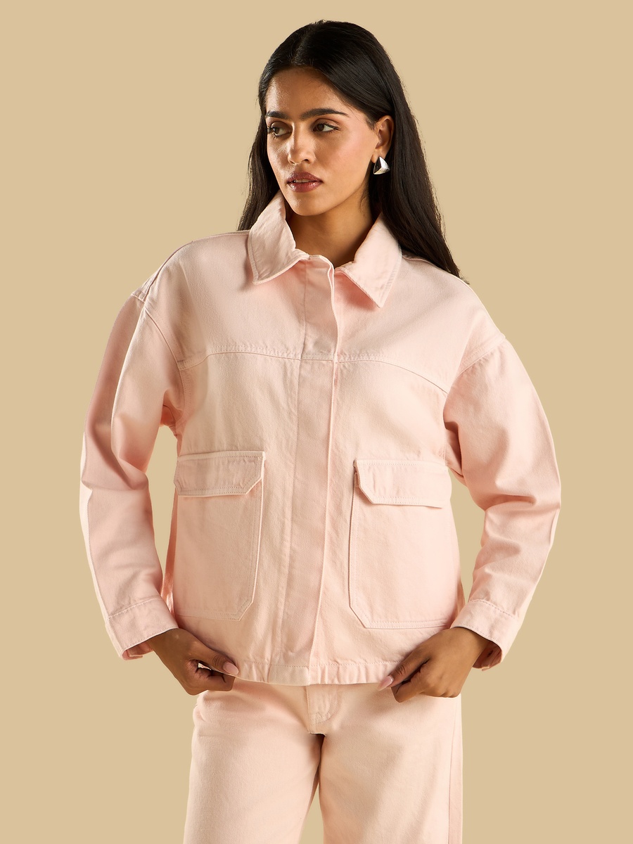 Textured Denim Shacket