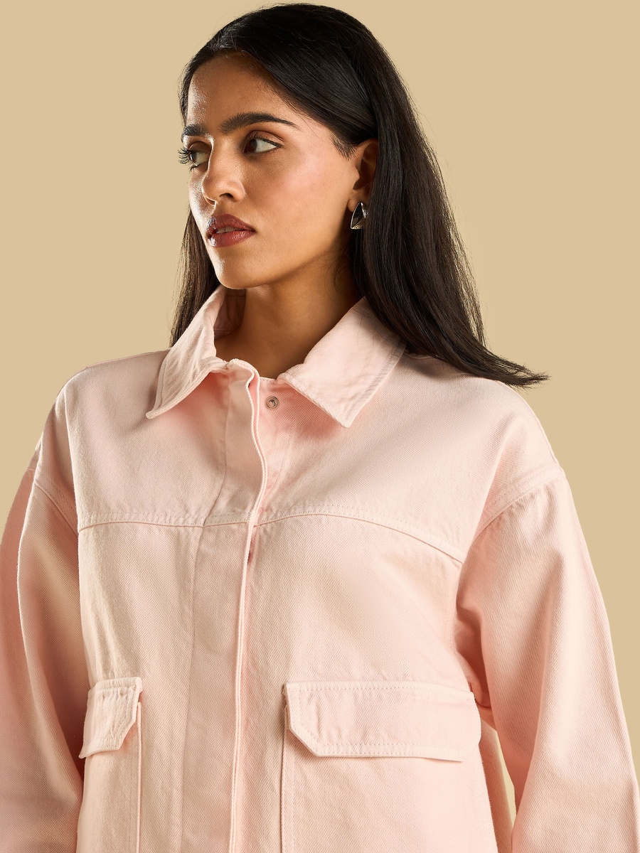 Textured Denim Shacket