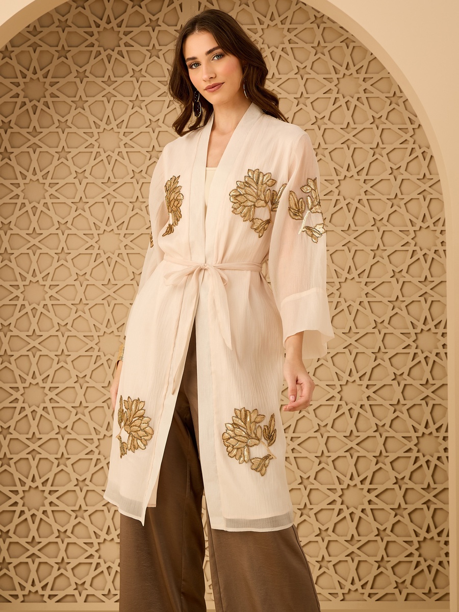 Embellished Longline Shrug