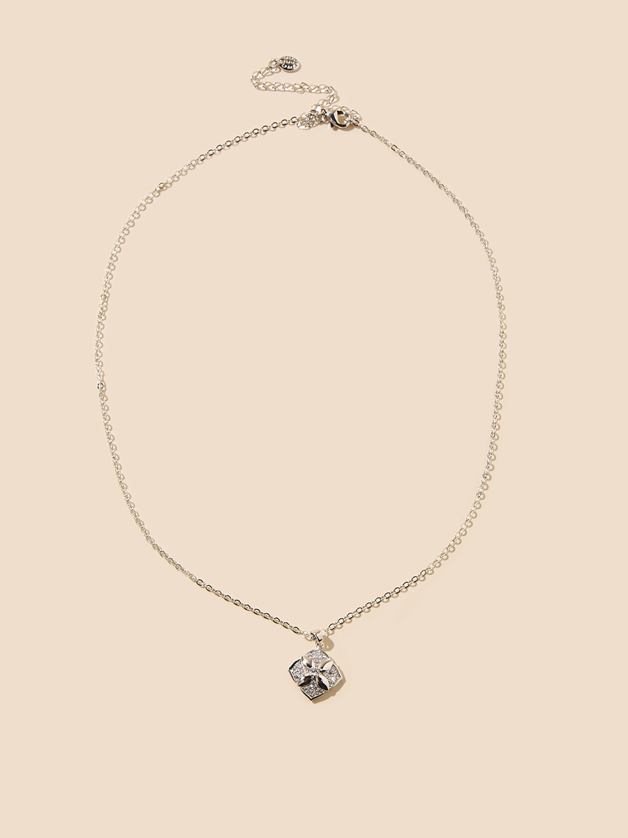Embellished Pendant Necklace With Earrings And Cuff Bracelet