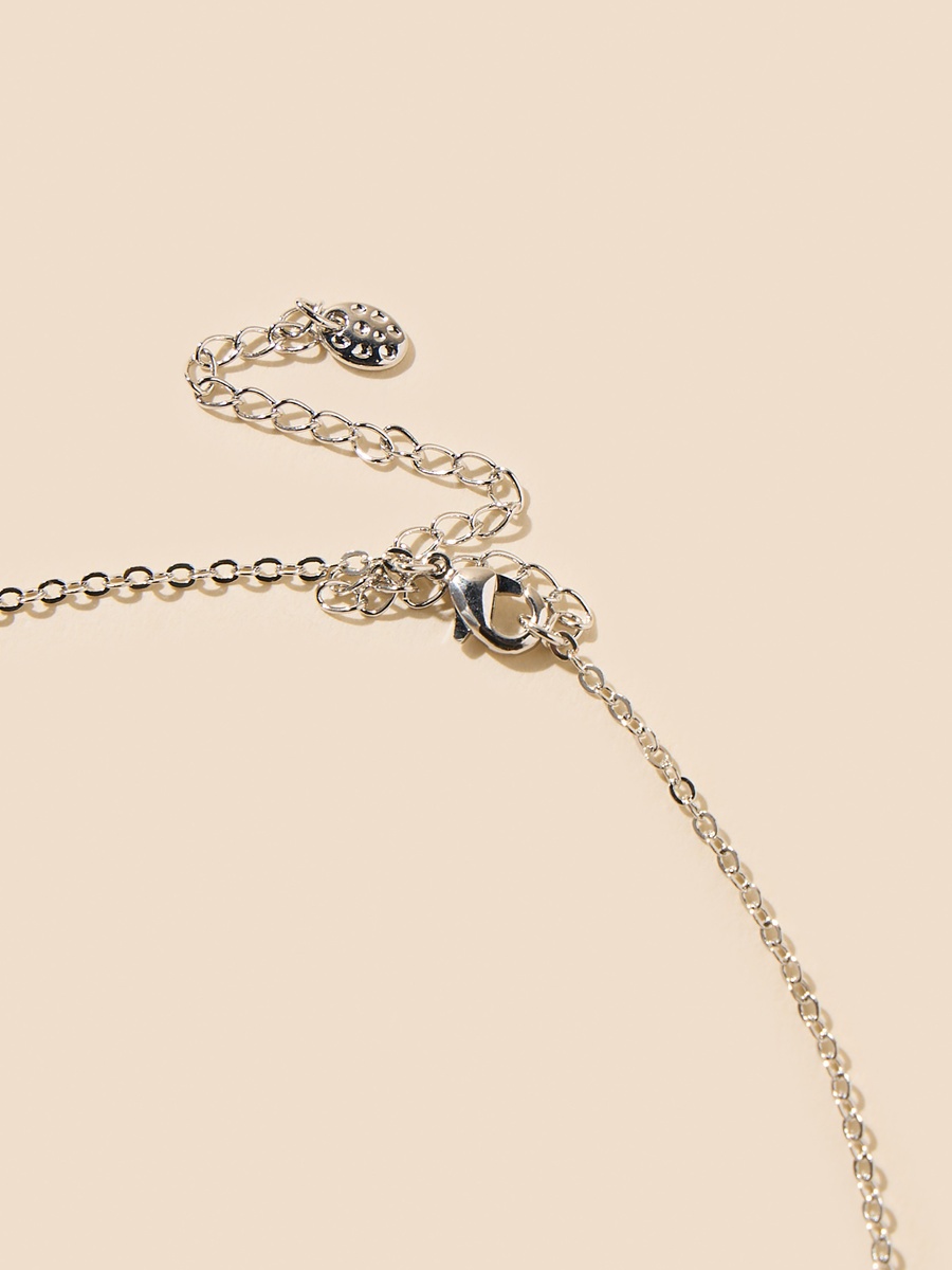 Embellished Pendant Necklace With Earrings And Cuff Bracelet
