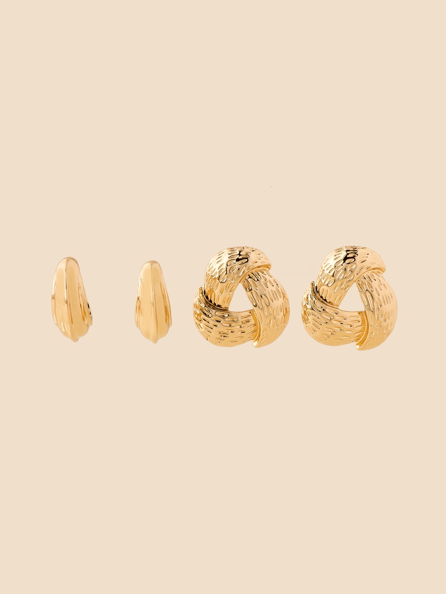 Pack of 2 - Assorted Earrings with Pushback Closure