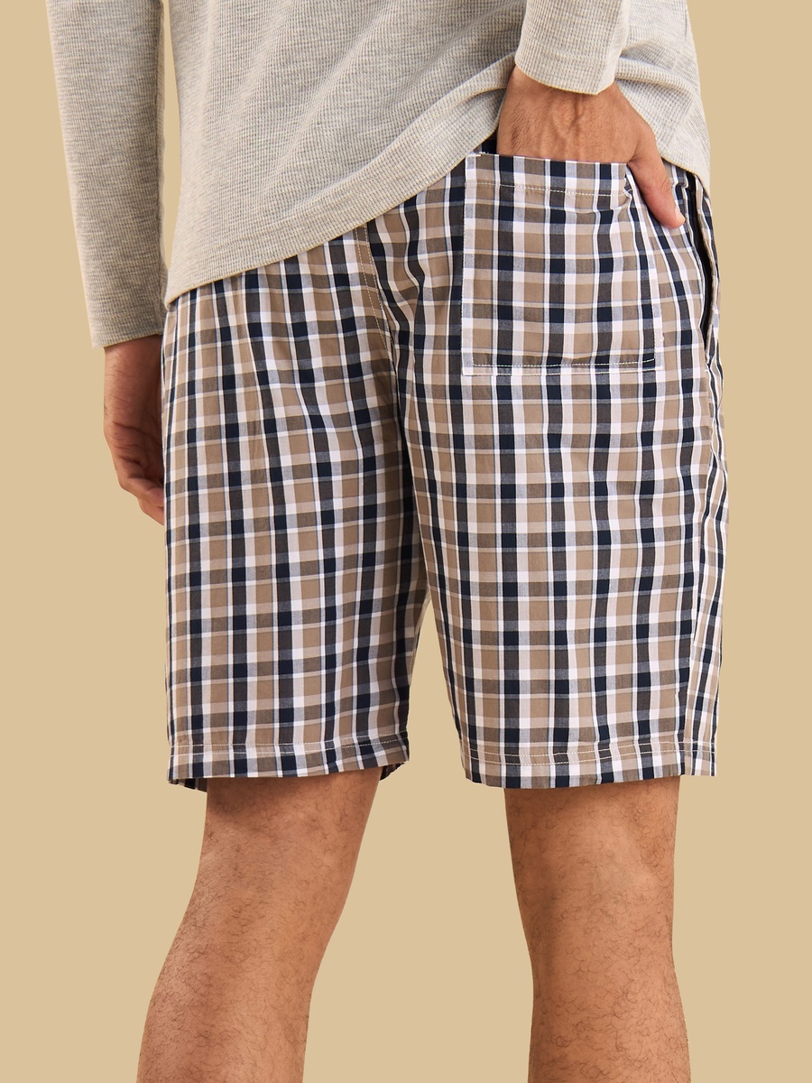Checked Poplin Shorts