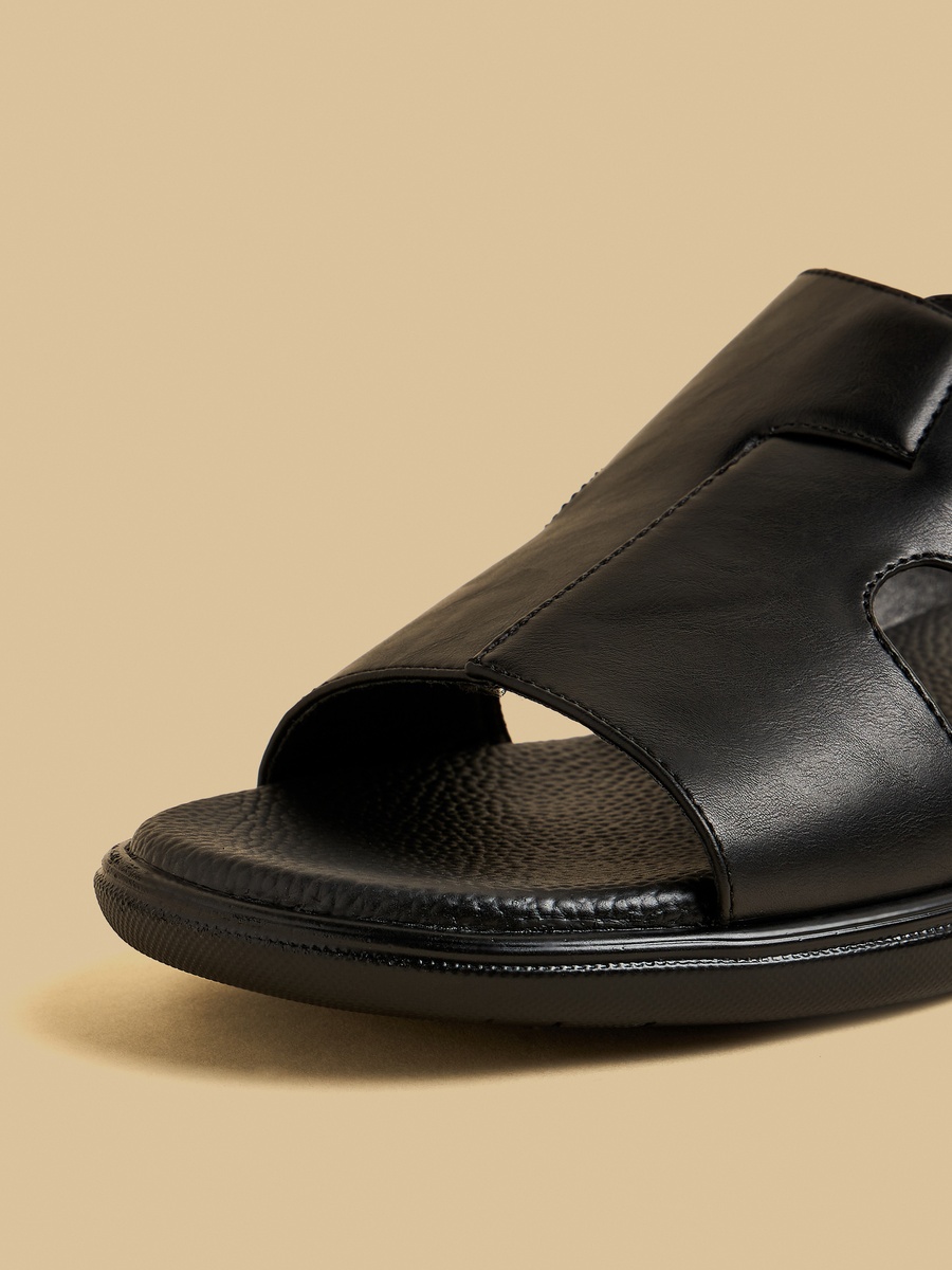 Panelled Slip-On Sandals