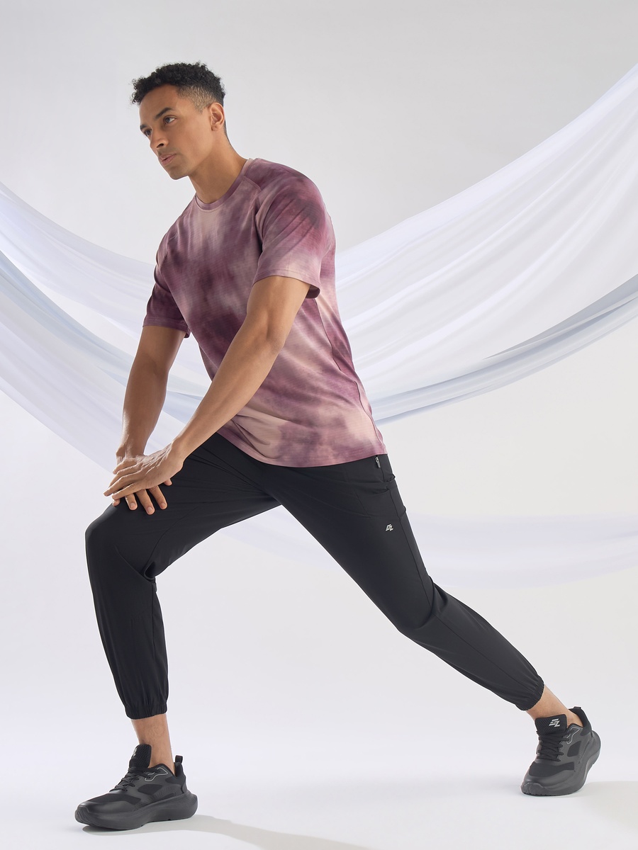 Panelled Perforated Joggers