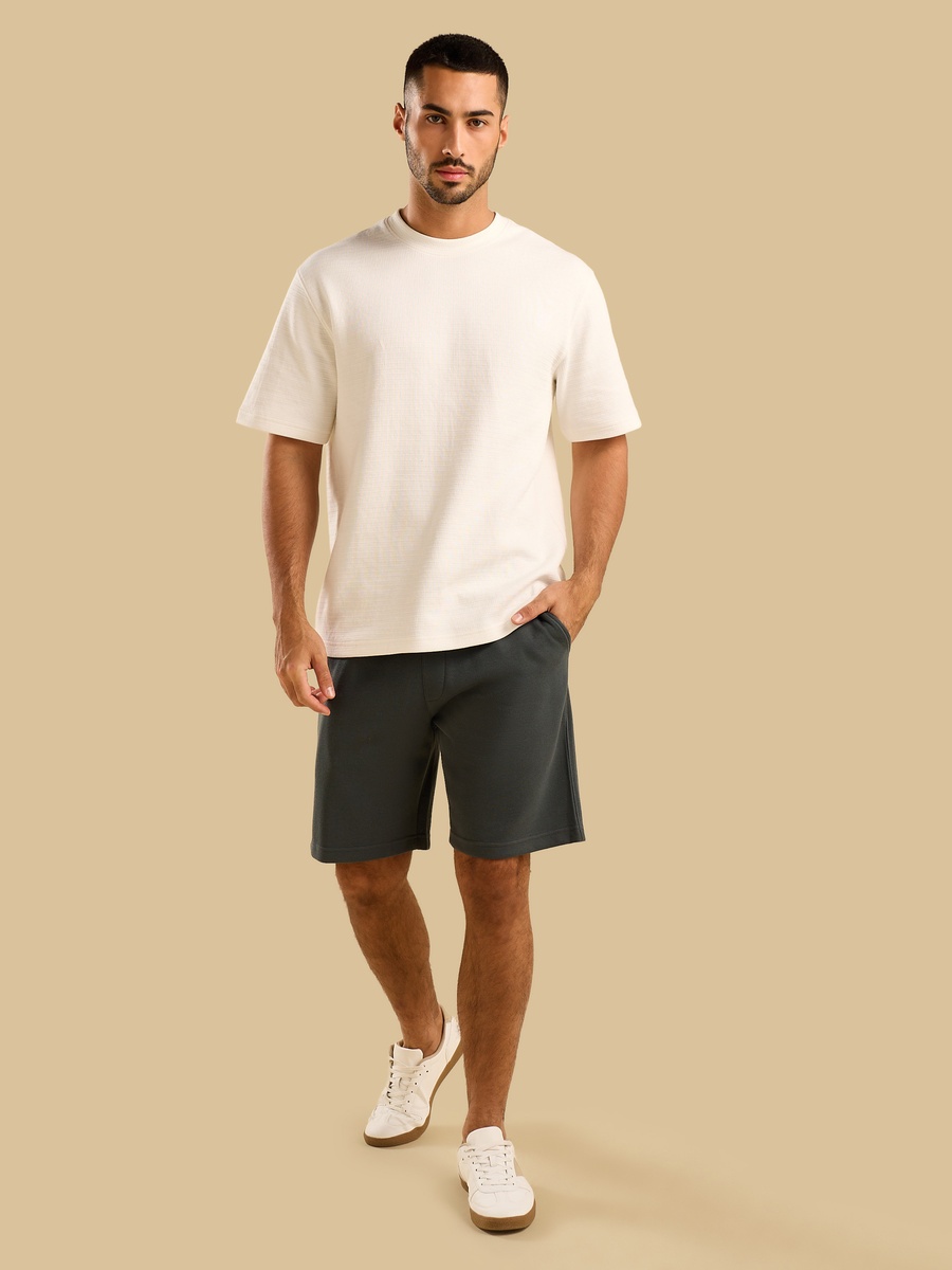 Textured Pique Shorts