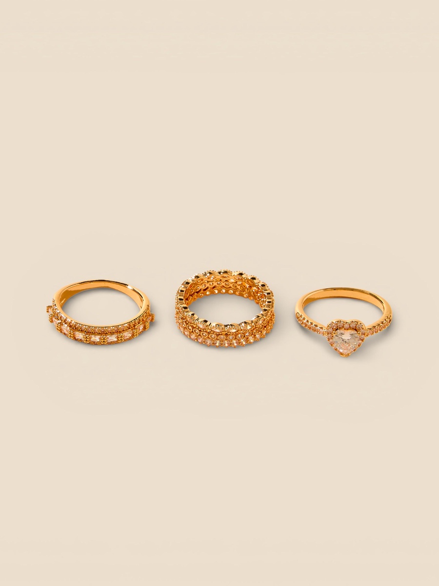 Pack Of 5 - Embellished Ring