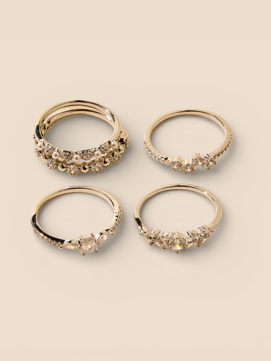 Pack Of 5 - Metallic Ring