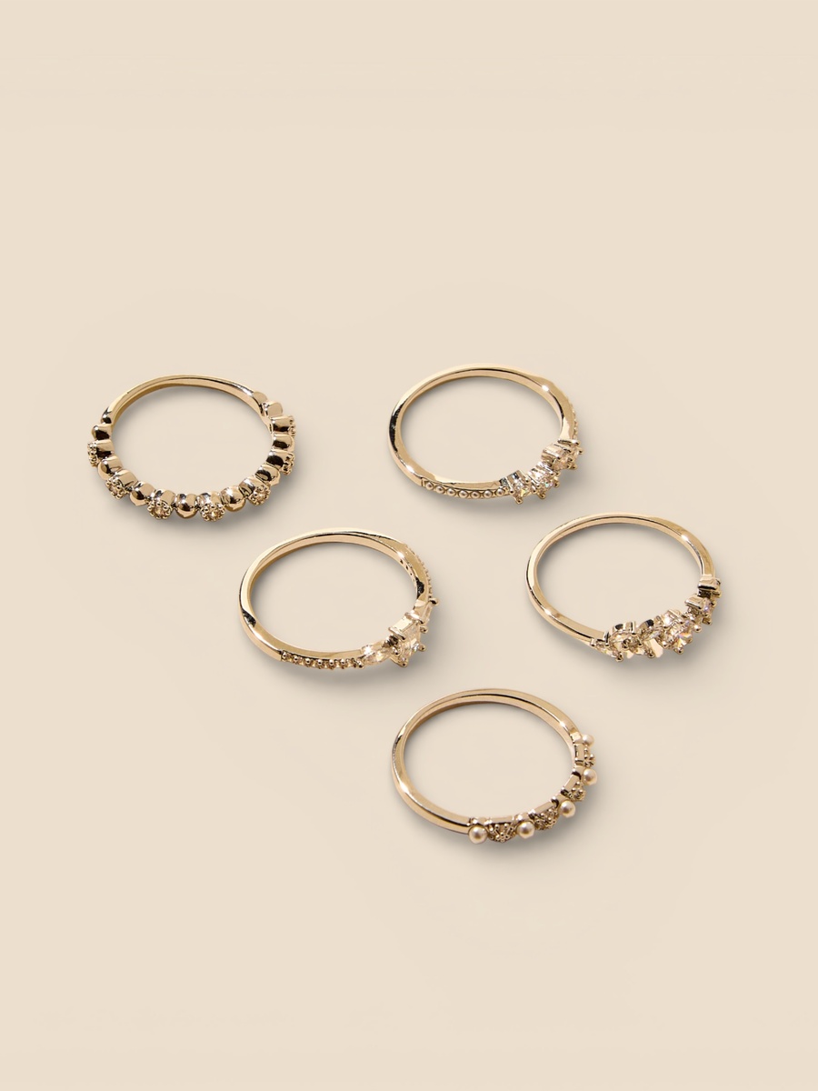 Pack Of 5 - Metallic Ring